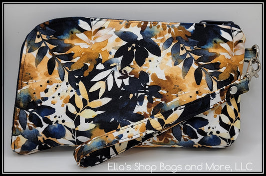 Navy & Gold Watercolor Foliage