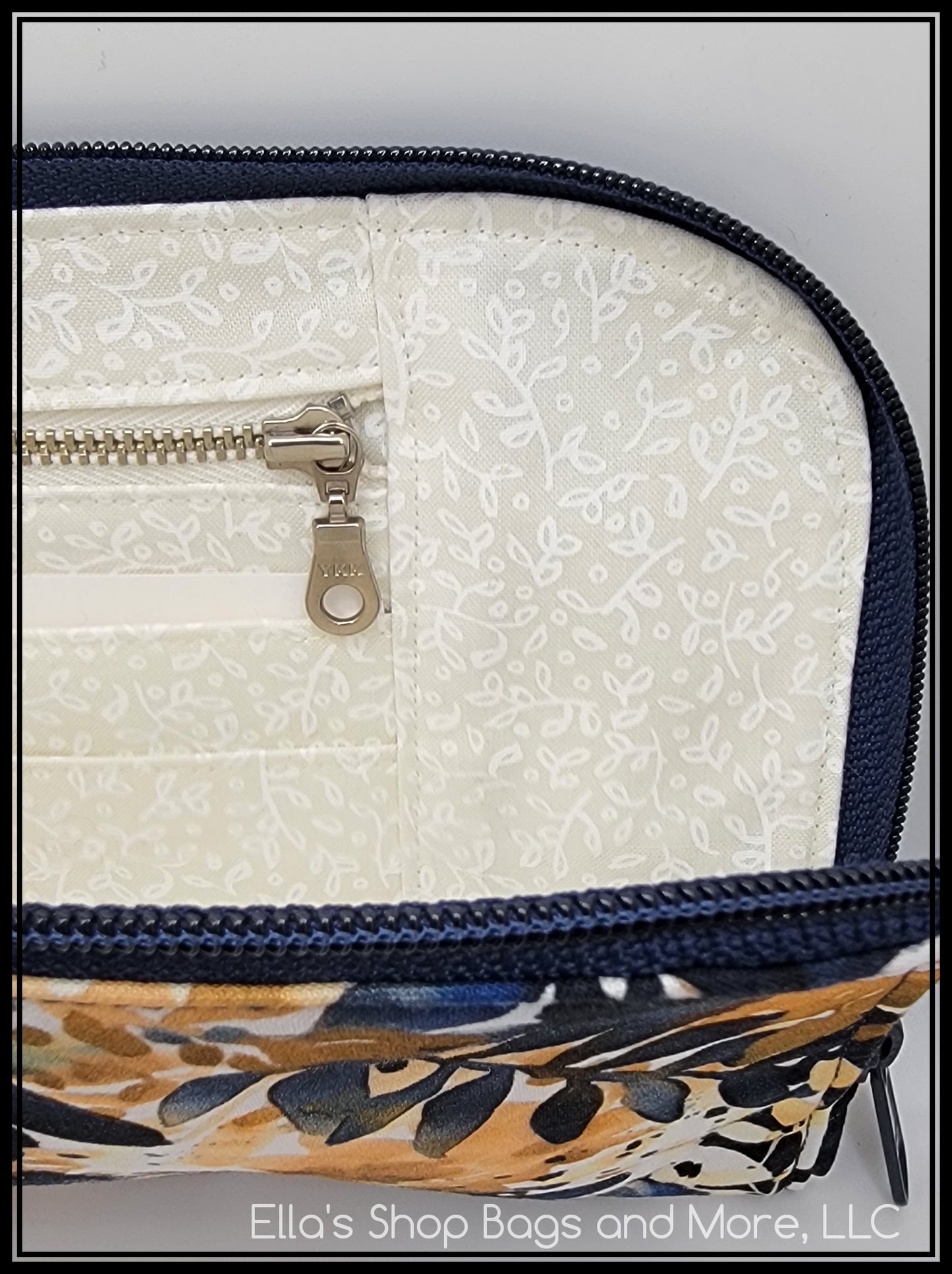 Navy & Gold Watercolor Foliage