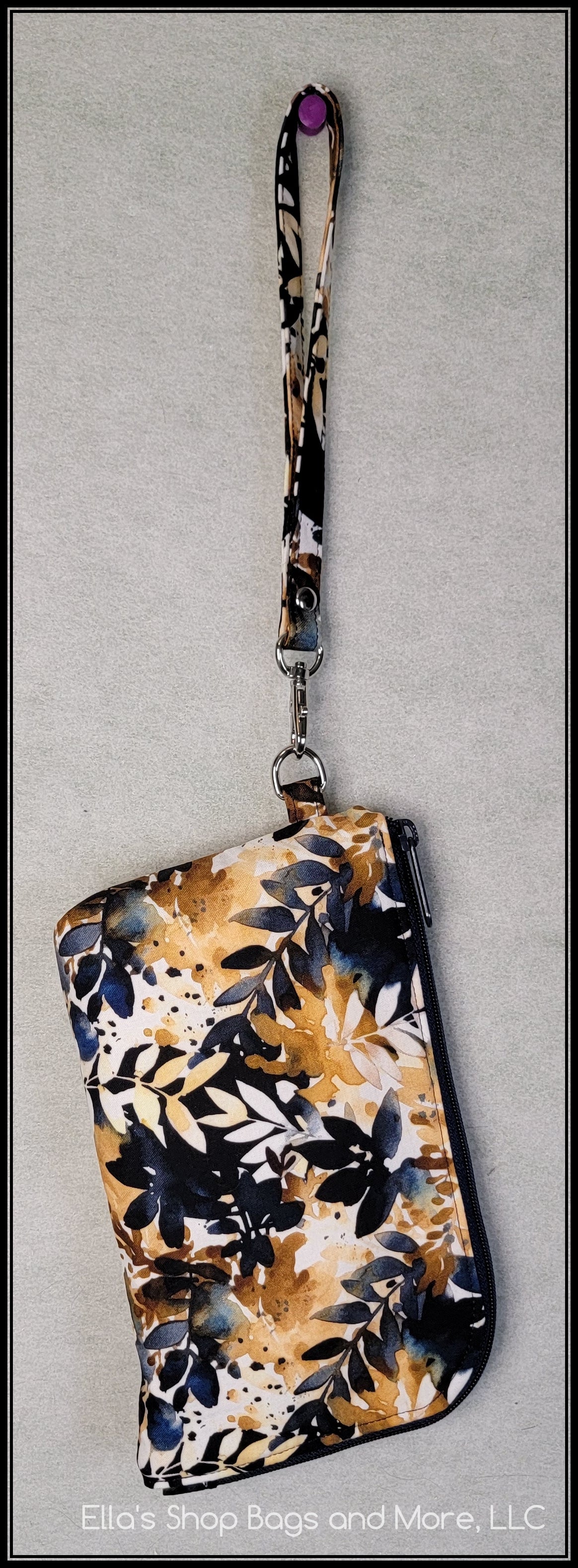Navy & Gold Watercolor Foliage