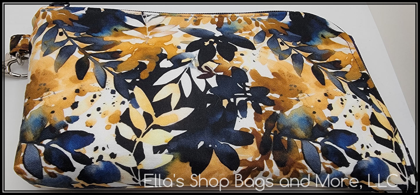 Navy & Gold Watercolor Foliage