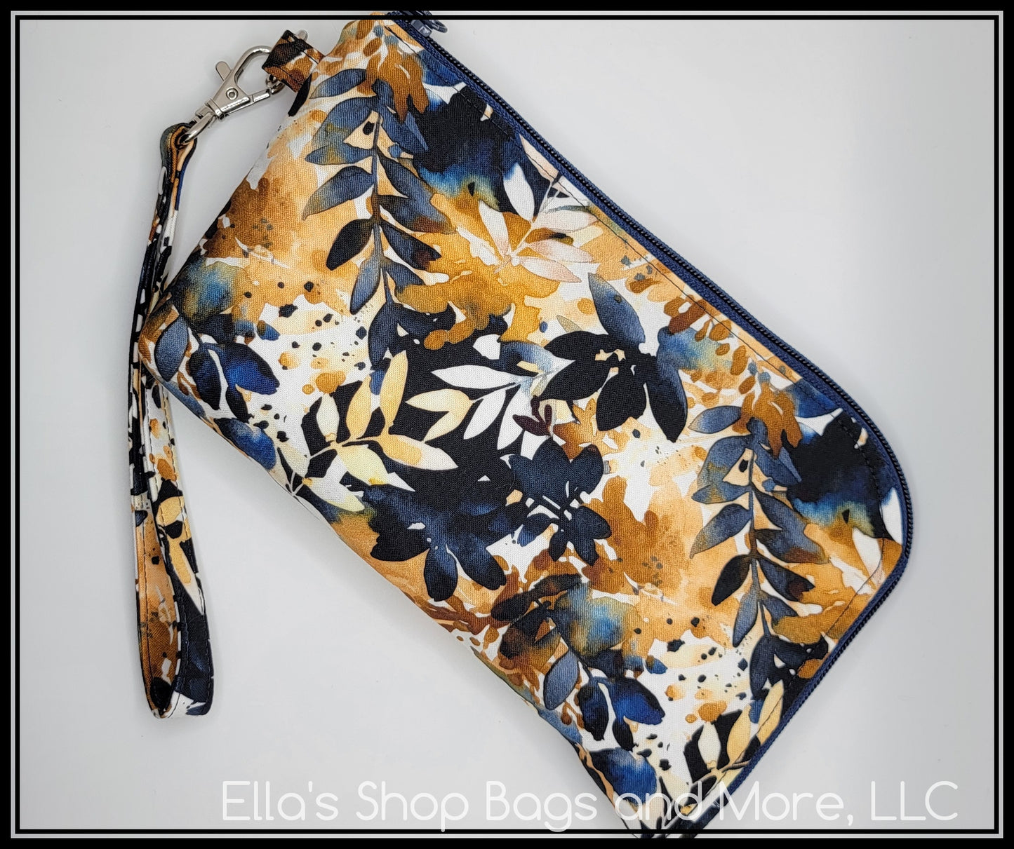 Navy & Gold Watercolor Foliage